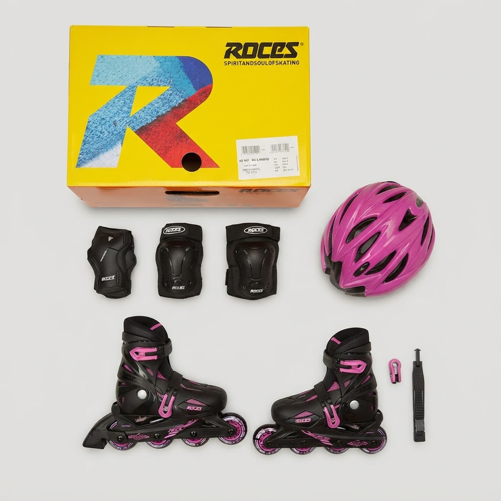 اسکیت برند روسز roces مدل اورلاندو 3 سایز متغیر به همراه کلاه و ست ایمنی
